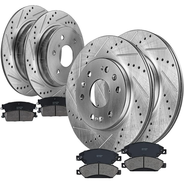 Front+Rear Brake Rotors Ceramic Pads For 2007-2014 Escalade Chevy Silverado Front+Rear Brake Rotors Ceramic Pads For 2007-2014 Escalade Chevy Silverado